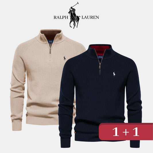 R&amp;L 1+1 Zip Neck Sweater